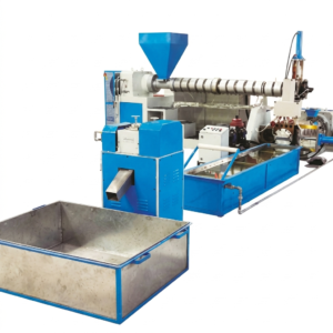 Two stage starve feed recycling machine