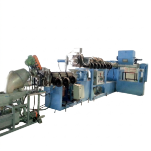 Two stage recycling machine with feeder
